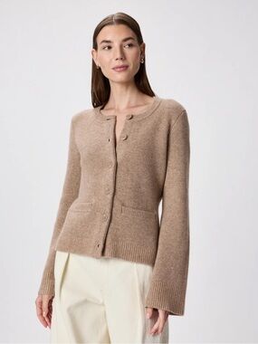 Quince cashmere structured cardigan